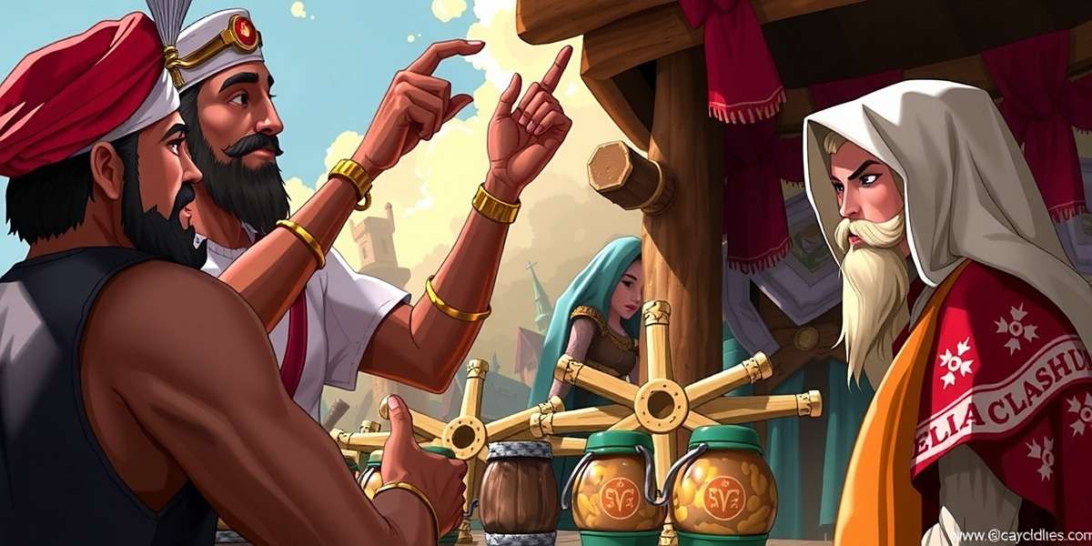 Clove Clash historical event showing players participating in a traditional spice auction with Indian merchants in period clothing